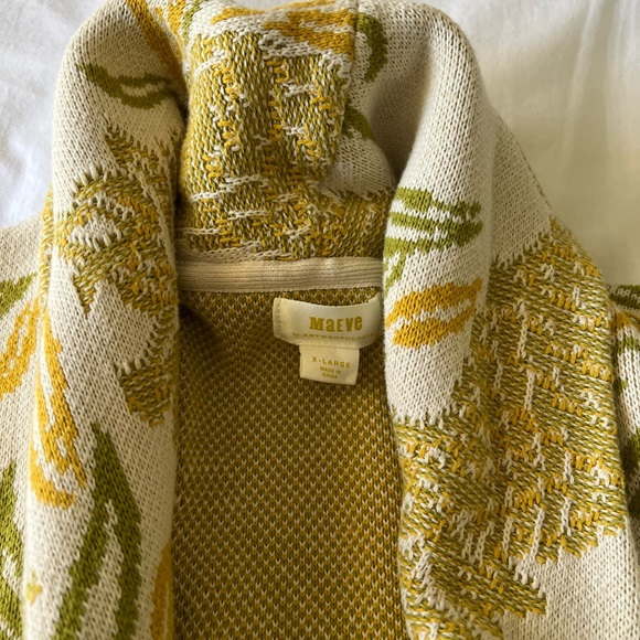 Maeve Cream and Green Floral Sweater - Picture 2 of 2